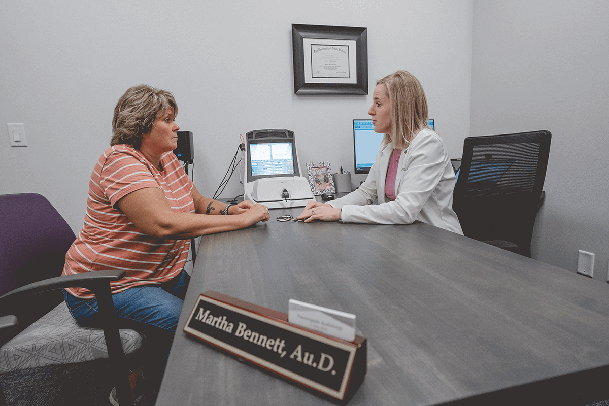 Dr Bennett with Patient